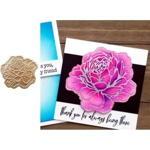 Peony Flower Metal Hot Foil Plates for DIY Scrapbooking Letterpress Embossing Paper Cards Making Craft Supplies New 2019