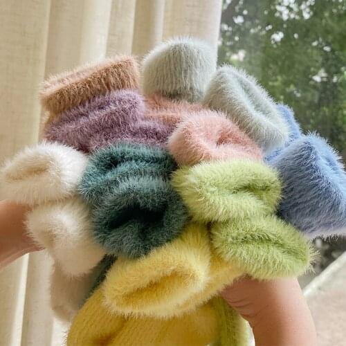 Kids Winter Warm Long Socks Autumn Spring Toddler Children Girl Boy Thermal Imitation Mink Thick Knee High Sock Baby Accessories