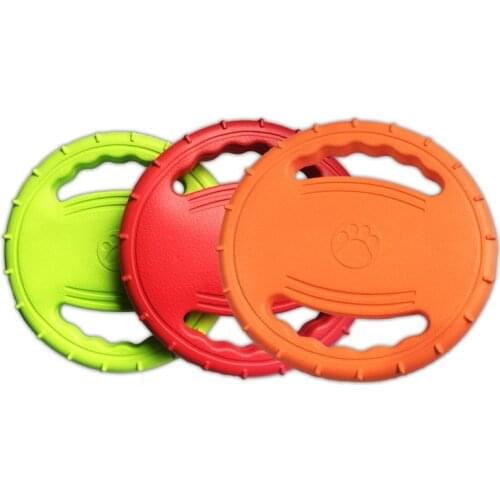 Dog Toy Pet Flying Discs EVA Dog Training Ring Puller Resistant Bite Floating Toy Puppy Outdoor Interactive Game Playing Product