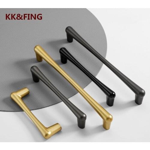 KK&FING Modern Minimalist Cupboard Door Handles Drawer Wardrobe Door Handle Aluminum Alloy Furniture Five Pulls Cabinet Knobs