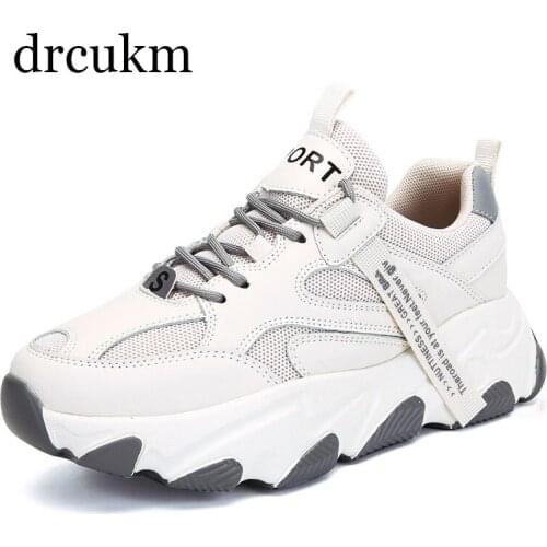 2021 New Womens Sports Shoes Platform Beige Autumn Sneakers Women Fashion Elevator Woman Vulcanize Shoes Zapatillas Mujer