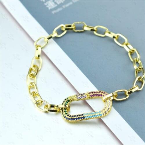 2021 Hot Selling Fashion Jewelry High Quality Delicate Zircon Bracelet 30 Kinds Geometric Chain Bracelet for Women