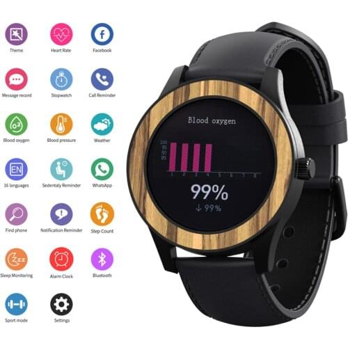 BOBO BIRD Smart Watch Mens Wood Multifunction SmartWatch Digital Watch Sport Bluetooth Wristwatch relogio masculino Great Gift