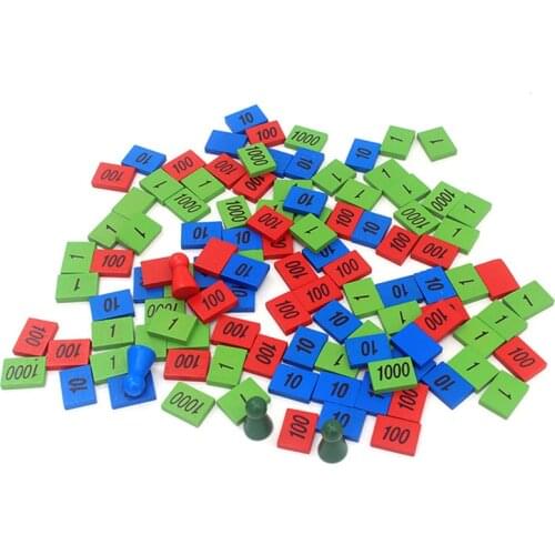 Funny Stamp Game Home Edition Game Montessori Materials Wooden Toys Wood Labels Stamps Math Toy Early Educational Development