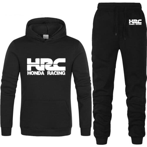 2021NEW Hoodies Men HRC race motorcycle Car Logo Printed unisex Sweatshirt Men Hoodie Casual Fleece Hoodies Pants Suit