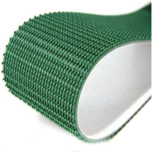 Perimeter:3000x650x5mm PVC Green Diamond Pattern Grid Square Conveyor Industrial Belt