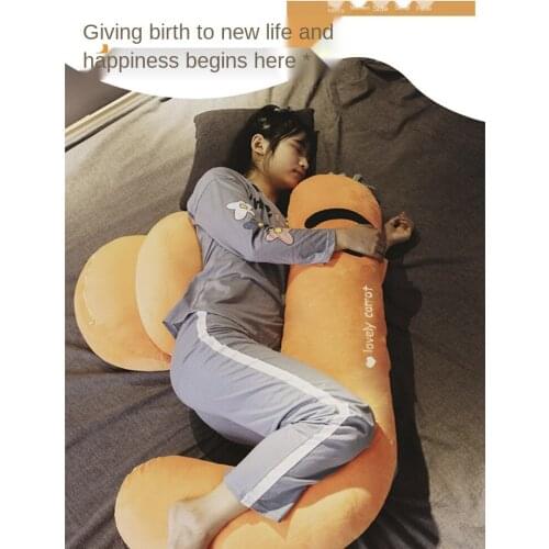 Pregnant womens pillows protect their waist and sleep on their sides. Pregnant womens belly support pillows clip legs