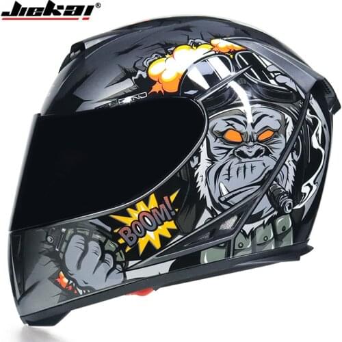 Professional Racing Motorcycle Helmet Full Face Anti-fog Double Lens ABS Material for Children Unisex Safety Casco De Moto DOT
