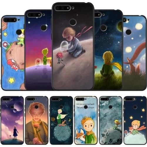 Cute little prince rose black Silicone Phone Case For honor 30 20 Pro 8 8X 9 10 20 Lite Mate 10 20 30 Lite Pro cover