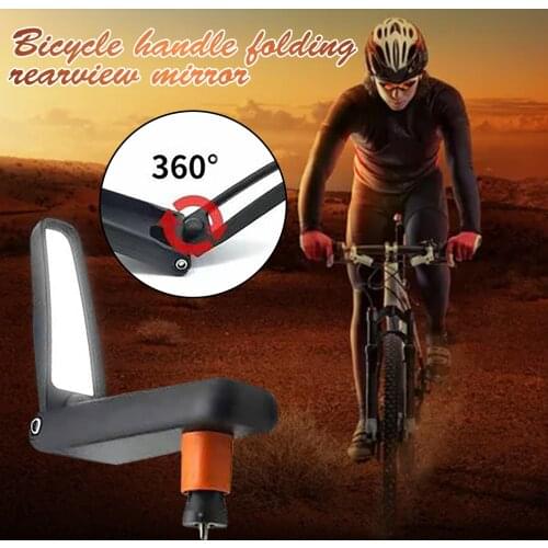 Bicycle Rearview Mirror 360° Rotatable Mirror Bicycle With Handlebar Mirror 3d Rod End Mirror Safety Bicycle Rearview Mirror