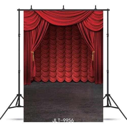 Red Curtain Vinyl Background For Photo Booth Wedding Party Portrait Children Baby Shower New Born Backdrops Photocall