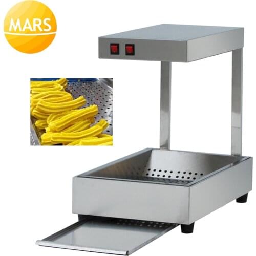 Stainless Steel 220V Churros Showcase Machine Hot Food Warmer And Oil Filter Tray Churros Display Warmer