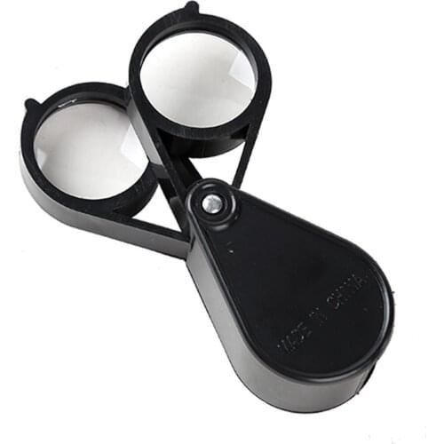 10X 30mm Double Open Portable Folding Magnifier Loupe Jewelry Optical Stamps Antiques Magnifying Glass Loupe