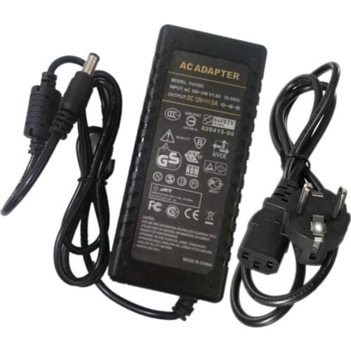 12V 3A Adapter Charger For CISCO 2A 2.5A Monitor LED Power Supply Display With AC Cable