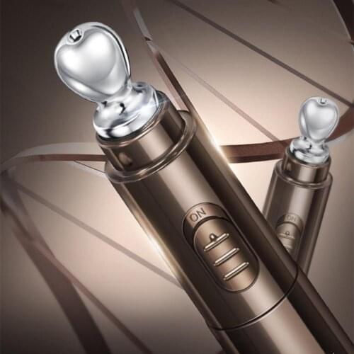 2 In 1 Gold Caviar Eye Cream Electric Massager Anti Remove Dark Care Massage Roller Vibration Age Circles Eye Serum P0W9