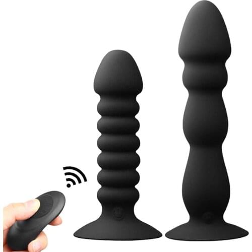 Wireless Remote Anal Dildo Vibrator Male Prostate Massager Strong Sucker Unisex G Spot Stimulator Anus Penis Vibrator Sex Toys