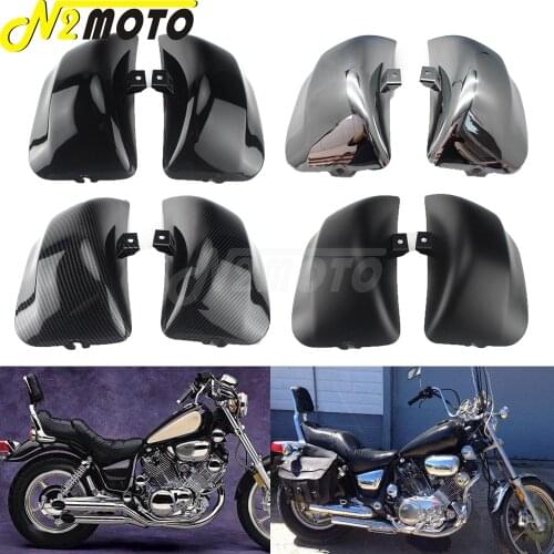 1 Pair Motorcycle ABS Plastic Side Fairing Battery Cover Protector Guard Accessories For Yamaha Virago XV535 XV400 XV 535 XV 400