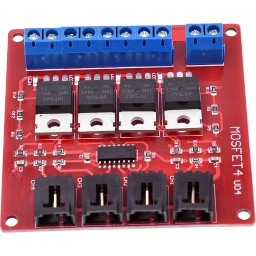 Four Channel 4 Route MOSFET Button IRF540 V4.0+ MOSFET Switch Module For