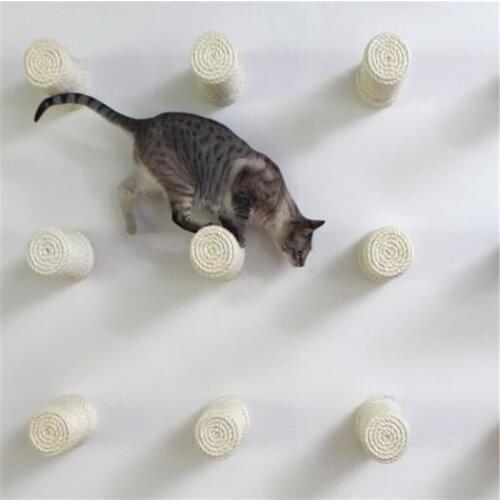 Cat Tree House Pet Furniture Wall-mounted Floating Sisal Step Scratcher Sisal Scratching Post Kitten Tower