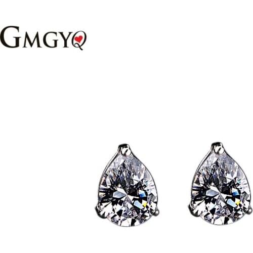GMGYQ Fshion Water Drop Ontwerp Topkwaliteit Oorbellen Cubic Zircon Stud Earring Voor Vrouwen Boucle Oreille Pendientes Mujer