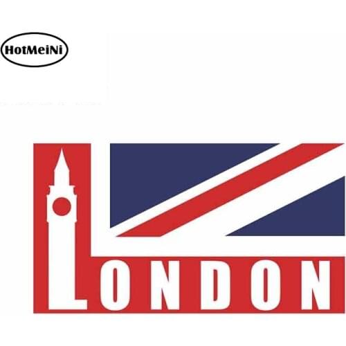 HotMeiNi 13cm x 7.2cm for London UK Car Stickers Vinyl JDM Waterproof RV VAN Fine Decal 3D Car Accessories Graphics Cartoon