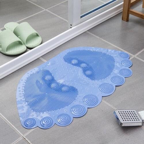 New Bath Mat Suction Cup Shower Toilet Non-slip Non-fall Waterproof Floor Pad Home Massage PVC Environmental Protection Bath Mat