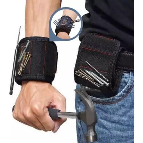 2 pcs Magnetic Wristband Toolkit Belt Screw Scissor Holder Tool Storage Wrist Adsorb Screws Quality Magnetic Tool Accessories