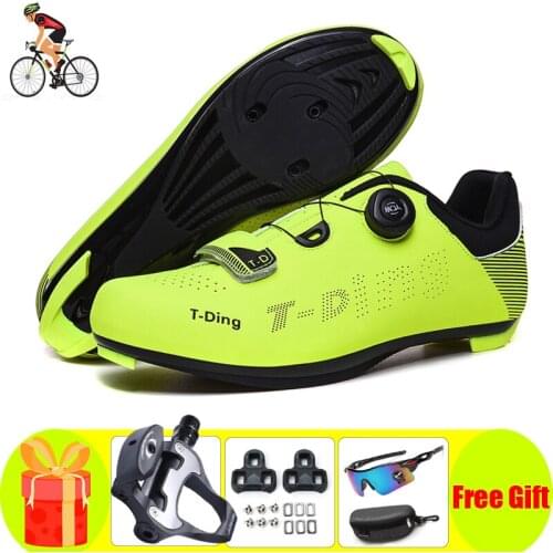 New Road Cycling Shoes Men Ultra-light Racing Sport Bike Sneakers Self-locking Breathable Professional Sports Bicycle Shoes