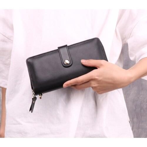 Men Wallet Genuine Leather Long Wallet Long Large Handbag Clutch Bag Coin Purse Money Cards Holder New Wallet Male Gift