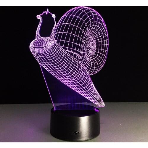 Snail Table Lamp 7 Colors Change LED Night Light Cute Children Kids Baby Sleeping Bedroom USB Battery Novel Reading Animal Light
