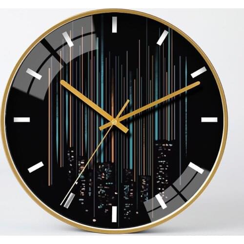 Nordic Luxury Wall Clock Modern Design Silent Digital Gold Mute Wall Clock Minimalist Kitchen Living Room Klok Home Decor JJ60WC