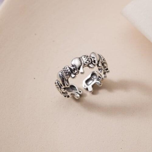 New Charming Elephant Finger Ring for Women Vintage Boho Knuckle Party Rings Gothic Punk Jewelry Gifts for Girls 2020