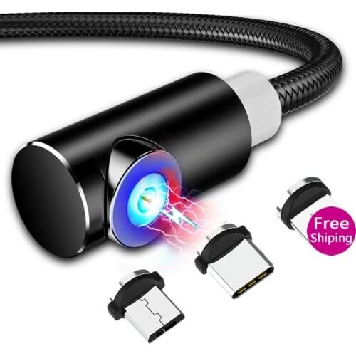 New Security Adapter Magnetic-Attraction Elbow Head Data Cable Charging Stations