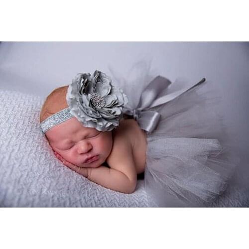 Lovely Newborn Baby Toddler Girls Hairband Tutu Skirt Photo Prop Costume Outfit