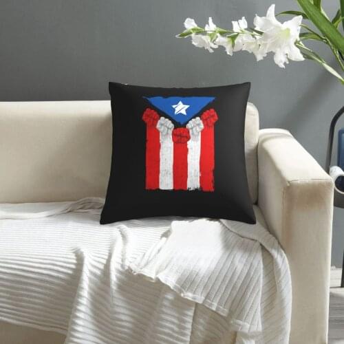 Raised Fists For Puerto Rico Boricua Flag pillowcase printed cushion cover sofa waist pillow pillow cover