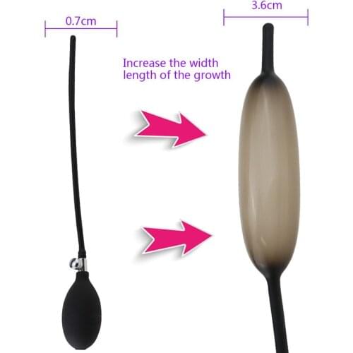 Silicone Inflated Urethral Plug Long Big Stimulate Urethra Dilator Penis Sex Toys For Men Cock Masturbators Urethral Plug Toys