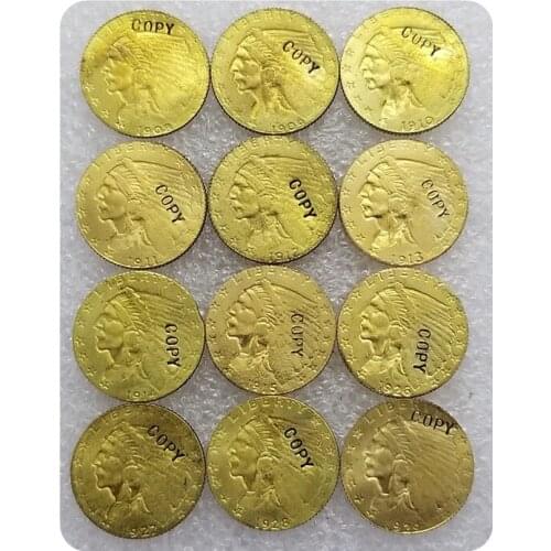 USA 1908-1929 $2.50 Indian Head Quarter Eagle Gold Coin COPY COINS