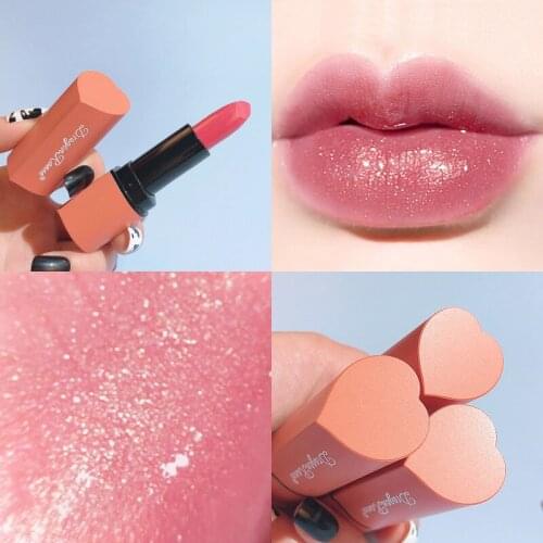 Waterproof Nude Glitter Lipstick Makeup Long Lasting Velve Red Mermaid Sexy Shimmer Lip Stick Cosmetics Beauty