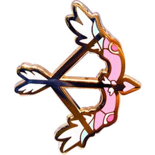 Magical bow and arrow pin