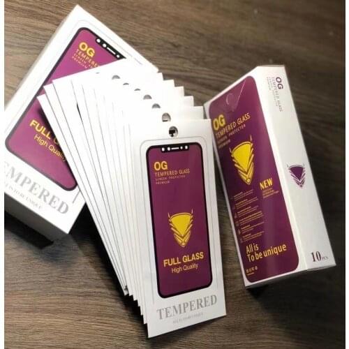 50PCS Golden Armor OG Full Glue Tempered Glass Screen Protector Film For iPhone 13 12 pro max 12mini i11 XR XS i7 i8 plus