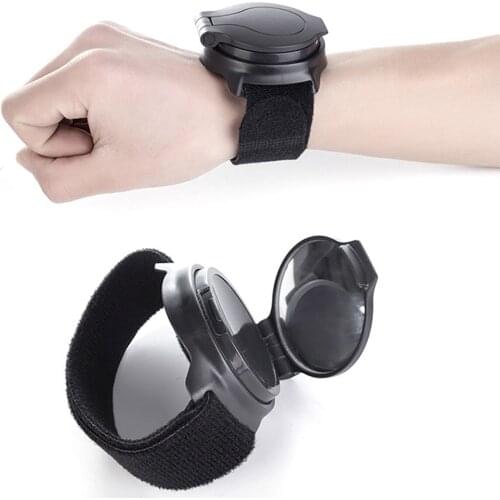 Bicycle Wrist Reflector Mirror Bicycle Back Mirror Arm Wrist Strap Rear View Rearview Cycling Bike Safe Mirrors Black 67X65X20mm