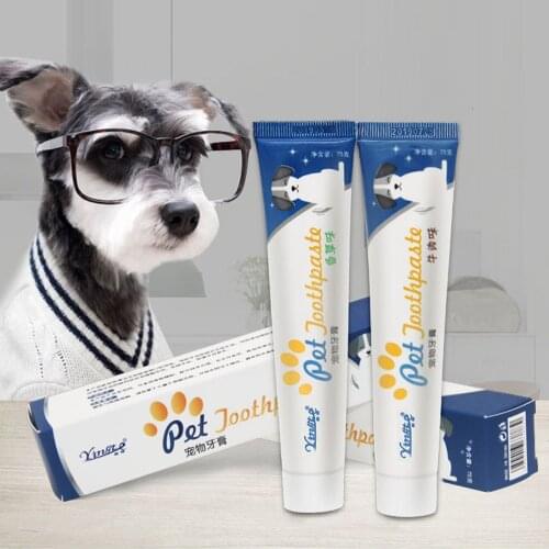 Pet Toothpaste Teeth Cleaning Care Tool Dental Care Supplies for Cats Dogs Puppy Kitten Freshing Breath Removing Food Debris