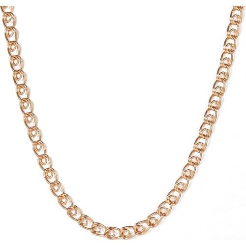 3mm Women Girls Snake Link Necklace 585 Rose Gold Filled Chain Fashion Party Wedding Jewelry Mothers Day Gifts DCN41