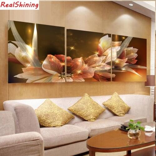 3pcs/set 5d diy Diamond Painting Full square/round,Cross Stitch Flowers Mosaic Diamond Embroidery room decor H1437