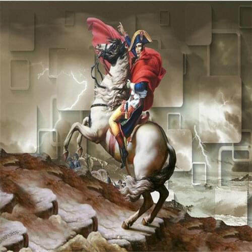 Customize 3d wallpaper Napoleon White Horse 3D TV backdrop 3d mural wall papers home decor living room wallpaper for walls