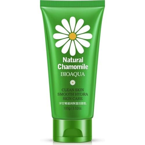 BIOAQUA Natrual Chamomile Nourishing Moisturizing Cleanser Plant Oil Control Pores Shrinking Deep Cleaning Skin Cleanser Foam