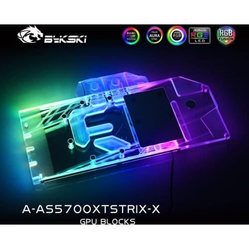 Bykski PC water cooling Radiator GPU cooler video card Graphics Card Water Block for ASUS RX5700 ROG STRIX A-AS5700XTSTRIX-X