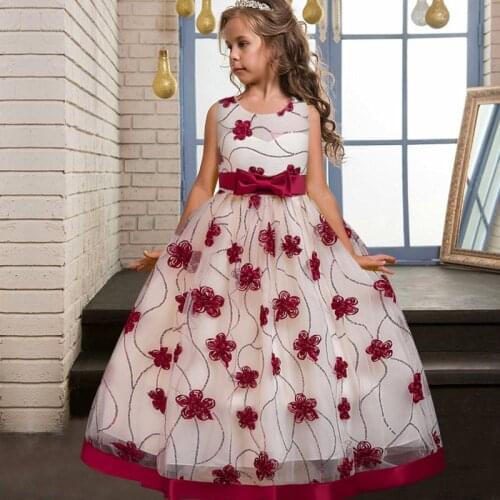 3-14 Years Flower Girl Dress Costume Kids Dresses For Girl Prom Childrens Teen Clothing Party Princess Wedding Dress Vestidos