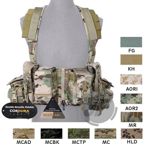 Emerson Tactical LBT-1961A-R Load Bearing Chest Rig EmersonGear Adjustable Carrier Vest With Zipper & M16/M4 Magazine Pouches