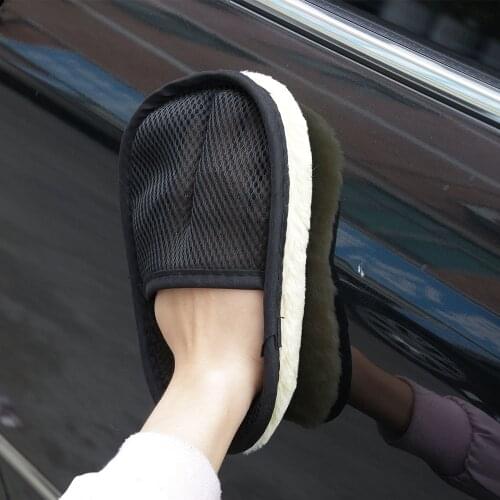Car fleece cleaning gloves car wash gloves household cleaning gloves Absorbent Wool Glove car wash tools